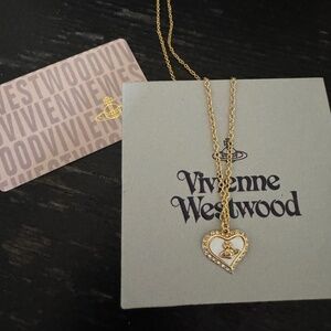 Vivienne Westwood Petra heart necklace in gold